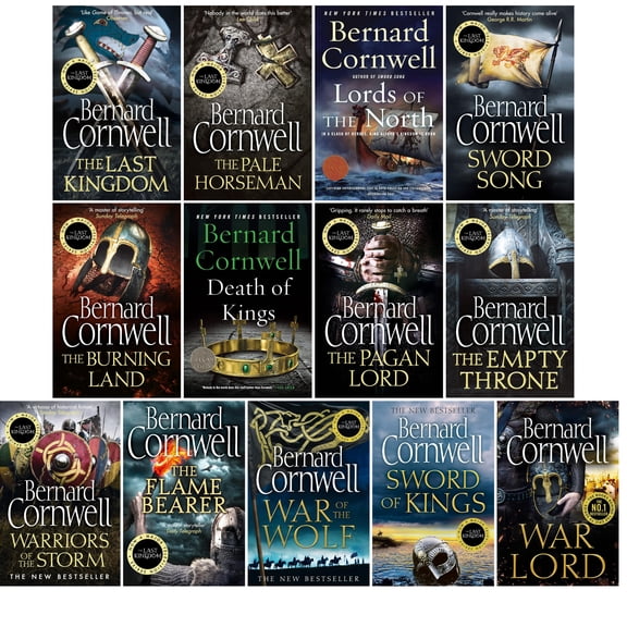 Bernard Cornwells The Last Kingdom Series 13-Book Collection Set The Last Kingdom, The Pale Horseman, Lords of the North, Sword Song, The Burning Land, Death of Kings, The Pagan Lord, and More)