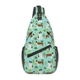 thumbnail image 1 of Bernard Dog Breed Pet Cactus Southwest Sling Bag Crossbody Chest Backpack For Women Men Casual Adjustable Shoulder Daypack For Hiking Travel, 1 of 6