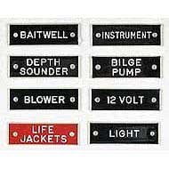 Bernard Engraving IP002; Nameplate Bilge Pumps Pkg5