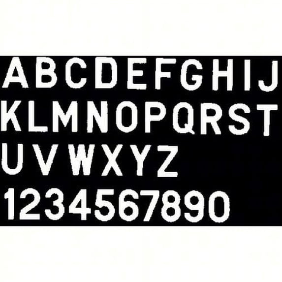 Bernard Engraving Letter W Black 3 In Stick On Face White Bevel INWI 10pk PS30WW