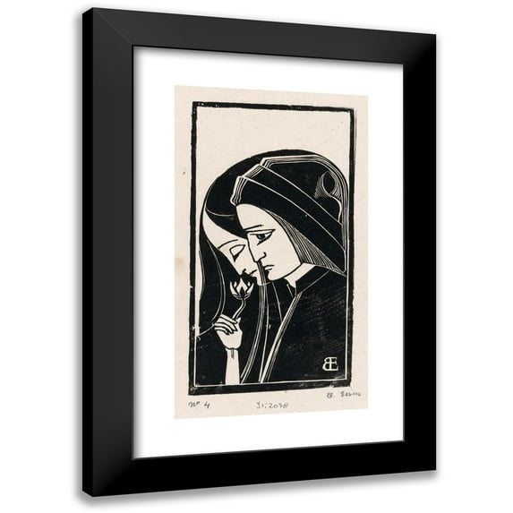 Bernard Essers 12x18 Black Modern Framed Museum Art Print Titled - Portret Van Dante Alighieri En Beatrice Portinari (1922)