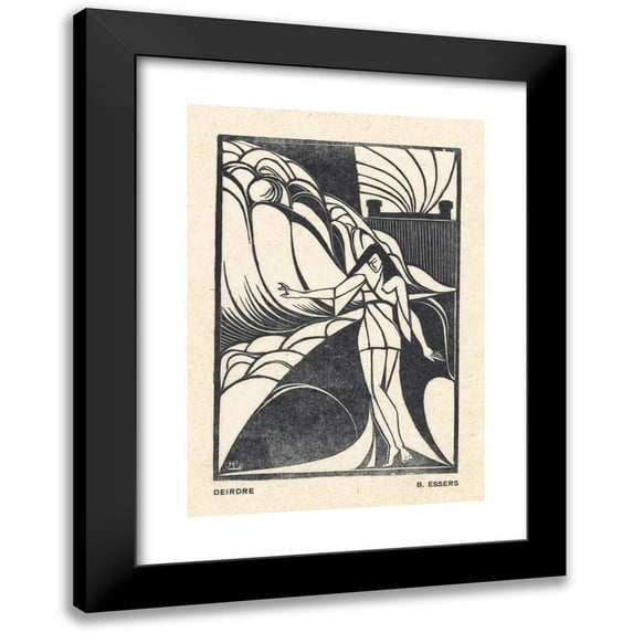 Bernard Essers 14x18 Black Modern Framed Museum Art Print Titled - Deirdre (1917)