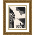 thumbnail image 1 of Bernard Essers 15x18 Gold Ornate Wood Frame and Double Matted Museum Art Print Titled - Image of Sint Nicolaas at the Port of Treboul (1927), 1 of 4