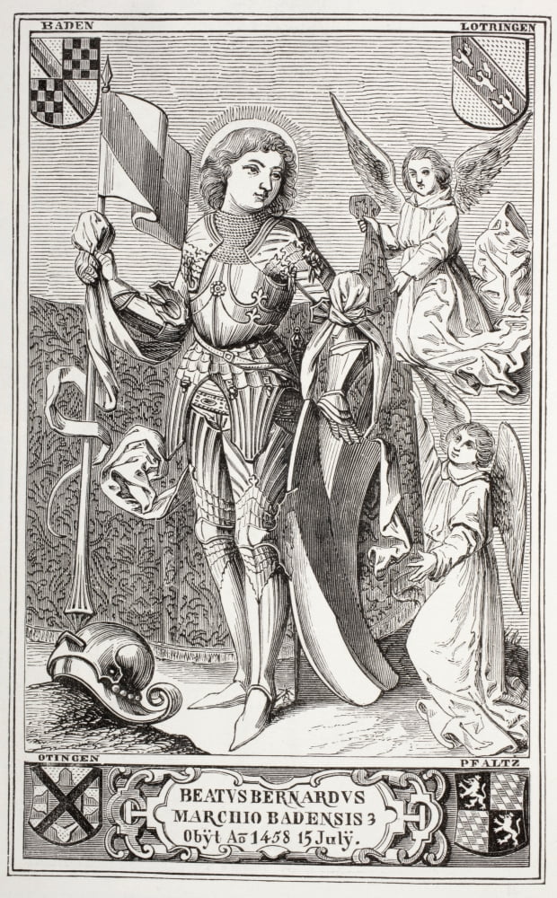 Bernard Ii De Bade Born 1428 Or 1429 Died 1458 Declared Blessed By Pope Sixtus Iv From Les Artes Au Moyen Age Published Paris 1873 Canvas Art - Ken Welsh Design Pics (11 x 18)