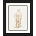 thumbnail image 1 of Bernard, Jean 12x14 Black Ornate Wood Framed with Double Matting Museum Art Print Titled - Standing Horse 1815, 1 of 4