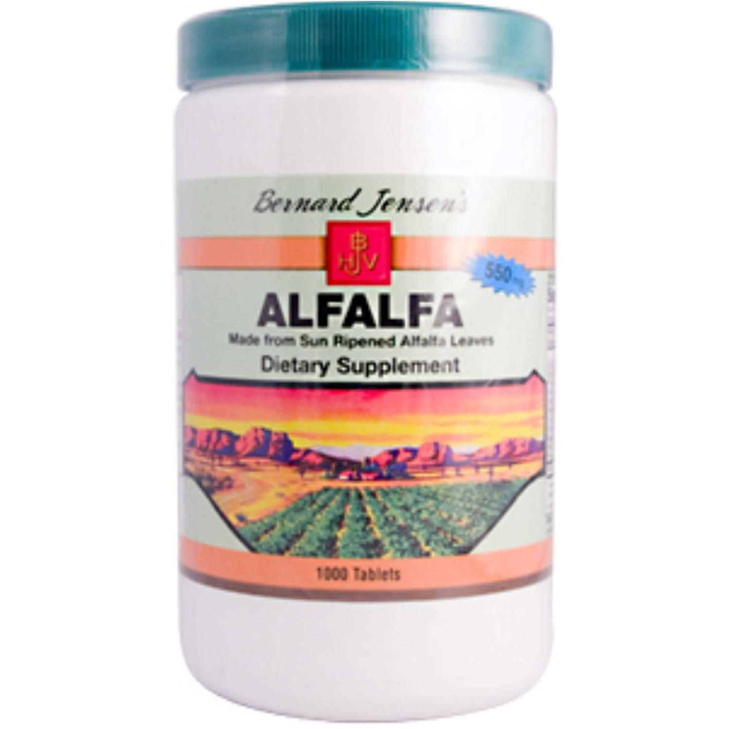 Bernard Jensens Alfalfa Leaf Tablets Dietary Supplement, 1000 CT