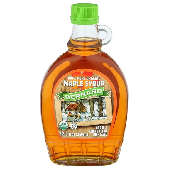 Bernard Organic Amber Color Maple Syrup 12.5 Fluid Ounces (Pack of 6)