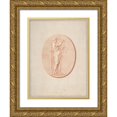 thumbnail image 1 of Bernard Picart 19x24 Gold Ornate Framed and Double Matted Museum Art Print Titled - A Muse, 1 of 4