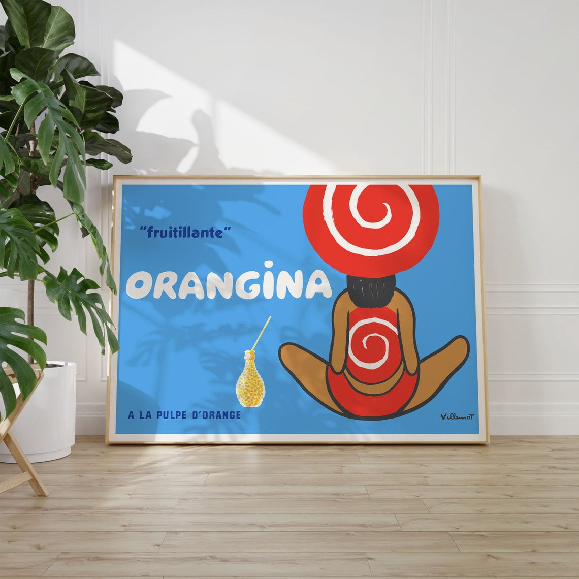 Bernard Villemot Poster, Orangina Fruitllante, Mid Century Modern ...