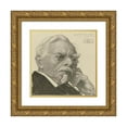 thumbnail image 1 of Bernard Willem Wierink 12x12 Gold Ornate Wood Frame and Double Matted Museum Art Print Titled - Portret Van August Bothbe (1982), 1 of 4