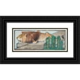thumbnail image 1 of Bernard Willem Wierink 18x10 Black Ornate Wood Framed Double Matted Museum Art Print Titled - Lying Lion (1931), 1 of 5