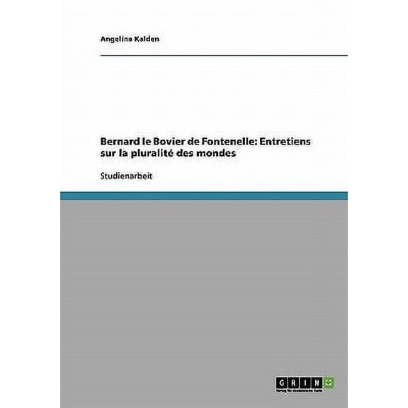 Bernard Le Bovier De Fontenelle