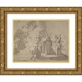 thumbnail image 1 of Bernardino Poccetti 24x18 Gold Ornate Framed and Double Matted Museum Art Print Titled - Saint Philip Benizi Converting Two Wicked Women at the City of Todi (1608-9), 1 of 4