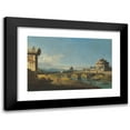 thumbnail image 1 of Bernardo Bellotto 14x11 Black Modern Framed Museum Art Print Titled - Capriccio with Roman Monuments, Including the Castel Sant’Angelo and Saint Peter's, 1 of 5
