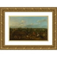 thumbnail image 1 of Bernardo Bellotto 24x16 Gold Ornate Framed and Double Matted Museum Art Print Titled - View of Ujazdow and Łazienki (1776), 1 of 4