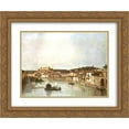 thumbnail image 1 of Bernardo Bellotto 2x Matted 24x20 Gold Ornate Framed Art Print 'Verona Veduta', 1 of 2