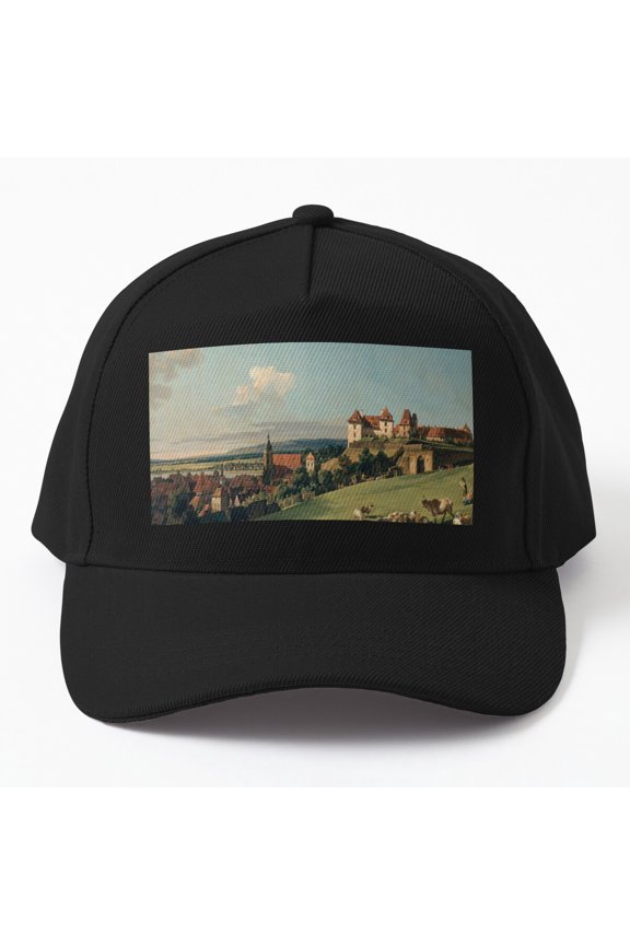 Bernardo Bellotto Pirna Baseball Hat, Sonnenstein Castle Historic View Design Cap