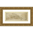 thumbnail image 1 of Bernardo Buontalenti 24x12 Gold Ornate Framed and Double Matted Museum Art Print Titled - Sketches of Tuscan Villas, 1 of 4