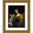 thumbnail image 1 of Bernardo Cavallino 12x14 Gold Ornate Wood Frame and Double Matted Museum Art Print Titled - Judith with the Head of Holofernes (1650s), 1 of 4