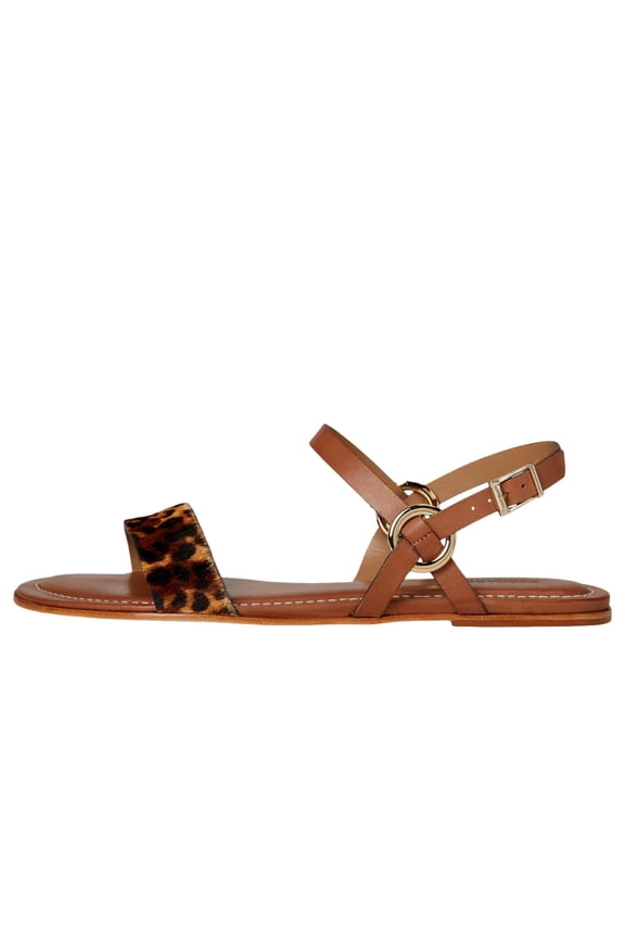 Henre Haircalf Natural Leopard / Luggage HENRE-HAIRCALF Women's Size 8