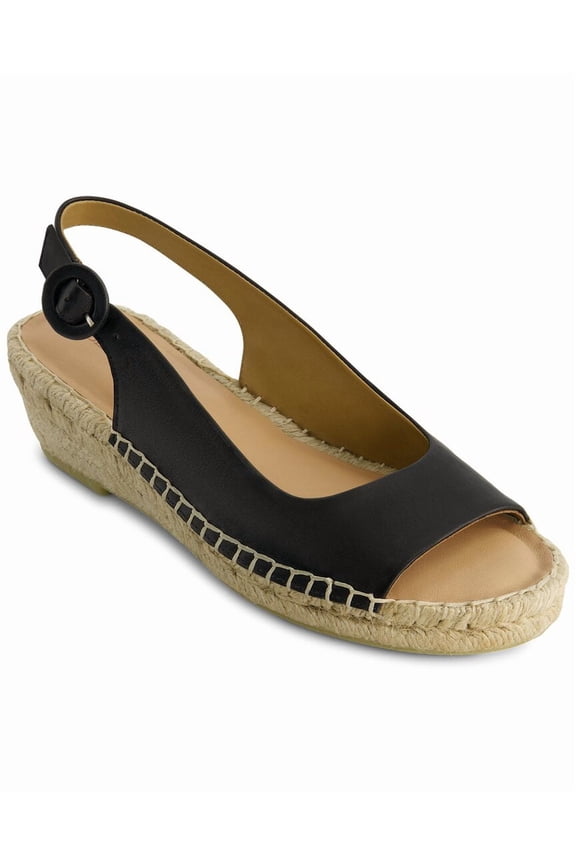 Melila Leather Espadrille Wedge, 10