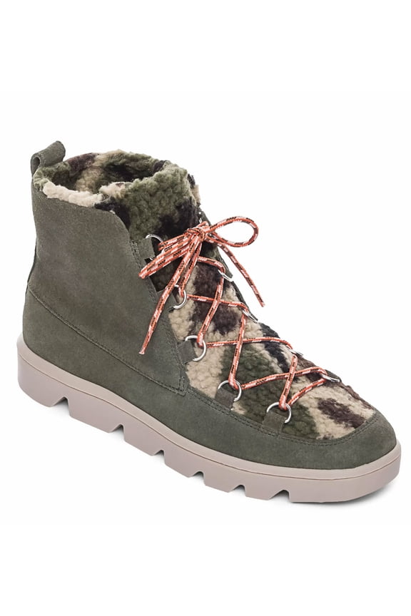 Womens Dana Genuine Shearling Water Resistant Boots 8 M Military/Camo