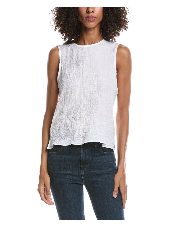 womens Crewneck Shell, xs, White