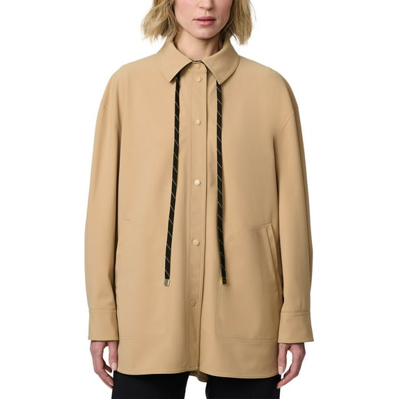 Bernardo womens Effortless Oversized Shirt, XXL, Beige