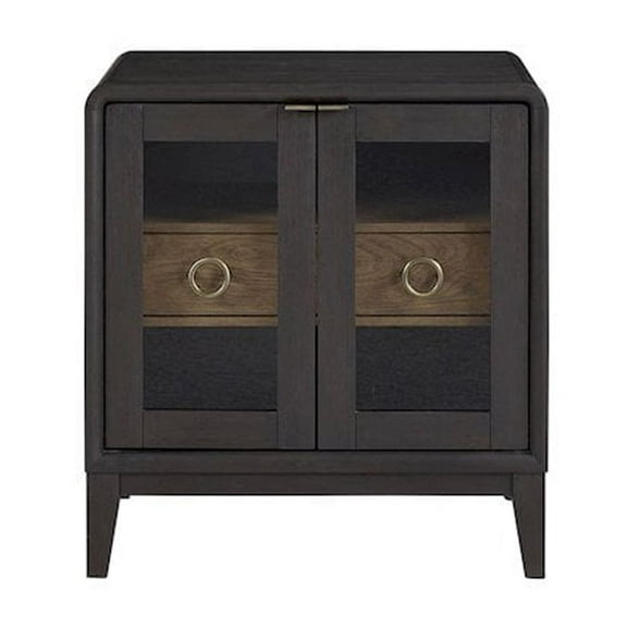 Bernards Aurora Glass Door Nightstand