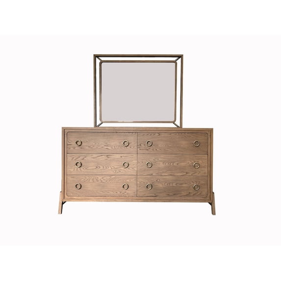 Bernards Aurora Wood & Metal Mirror