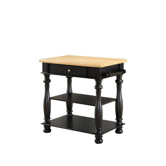 I Home Furnishings Avondale Black Kitchen Island