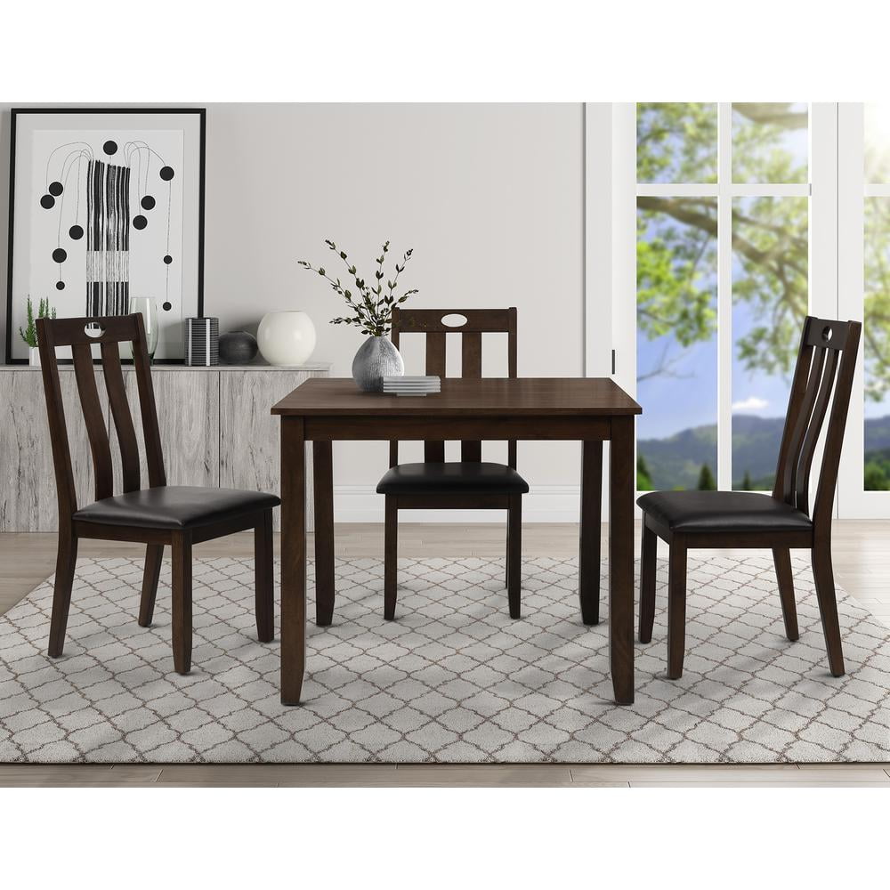 Bristol Dark Brown Acacia Wood 5-Piece Dining Set
