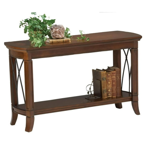 Bernards Cathedral Sofa Table in Cherry