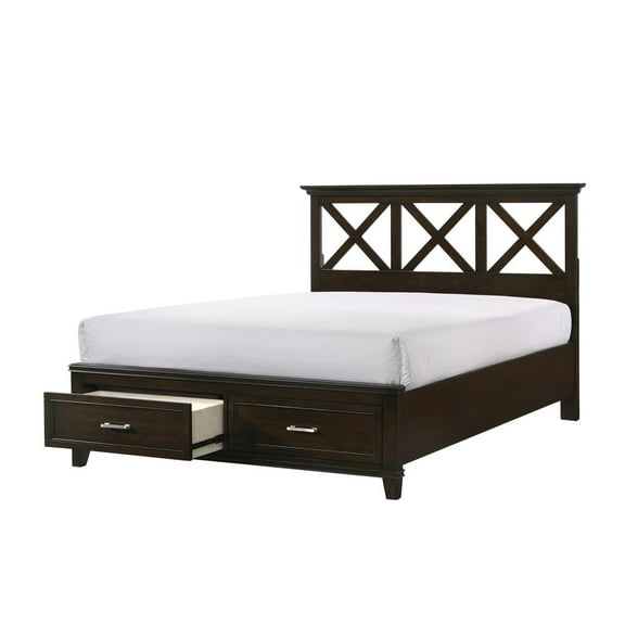 I Home Furnishings Cherry Nova Ii Queen X Storage Bed