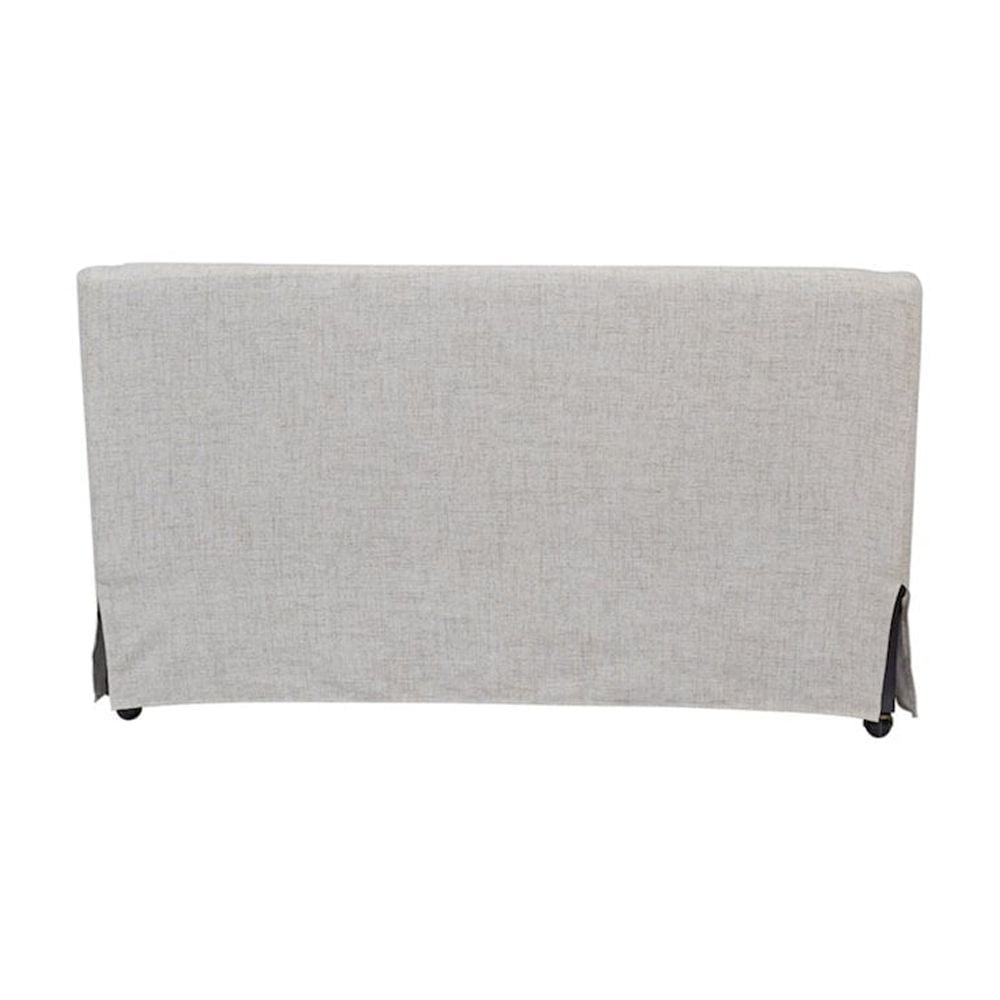 Wilmington 60" Off-White Slipcovered Wood Settee