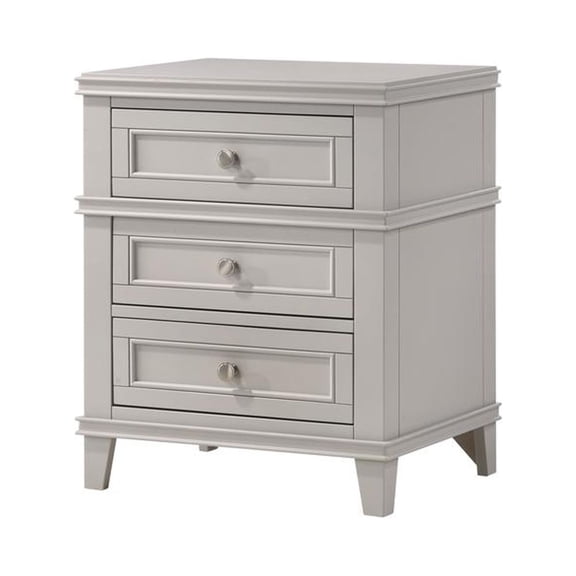 I Home Furnishings Gray Nova Ii 3 Drw Ns W/Usb
