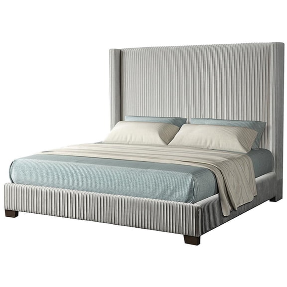 I Home Furnishings Jennie Upholstered King Bed In A Box