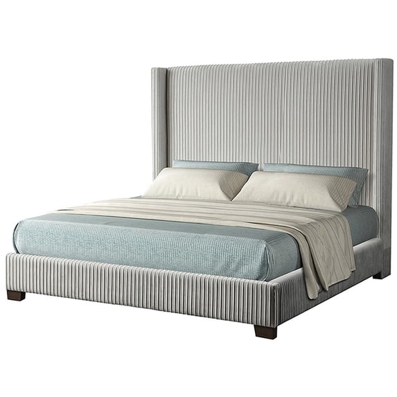 I Home Furnishings Jennie Upholstered King Bed In A Box