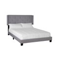 thumbnail image 1 of Bernards Lyla Button-Tufted Fabric Upholstered Platform King Bed in Gray, 1 of 3