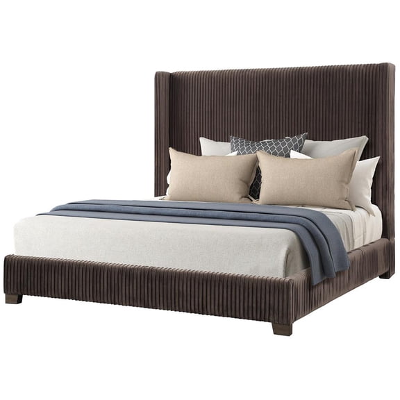 Bernards Milo Upholstered Queen Bed In A Box