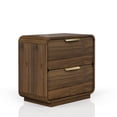thumbnail image 1 of I Home Furnishings Summerfield Nightstand w/ USB in Walnut Finish, 1 of 4