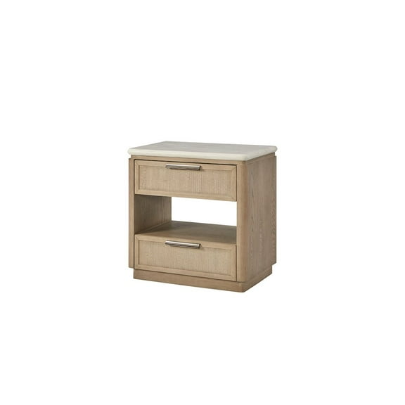 I Home Furnishings Transitional Elements Two Drawer Nightstand with Rope Fronts