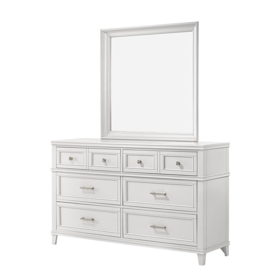I Home Furnishings White Nova Ii Landscape Mirror