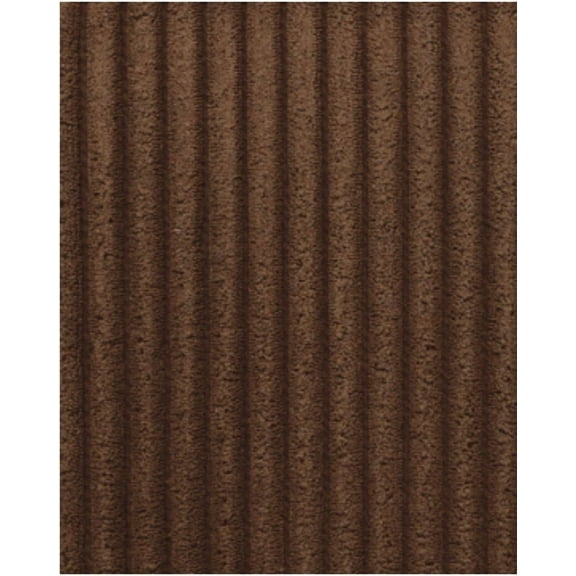 Bernartex Minkee Raised Stripe Chocolate 60" Polyester Fabric By The Yard