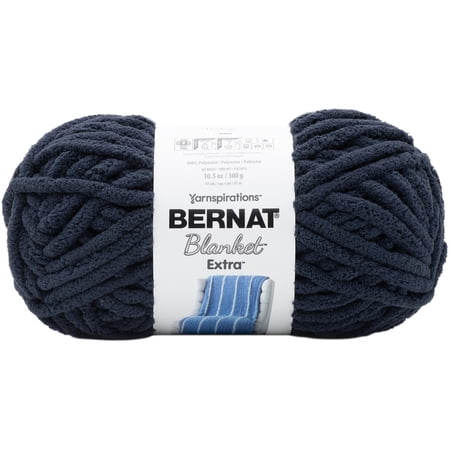 Bernat 100% Polyester Indigo Yarn, 97 yd