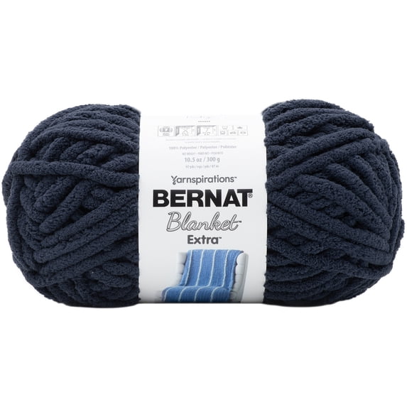 Bernat 100% Polyester Indigo Yarn, 97 yd