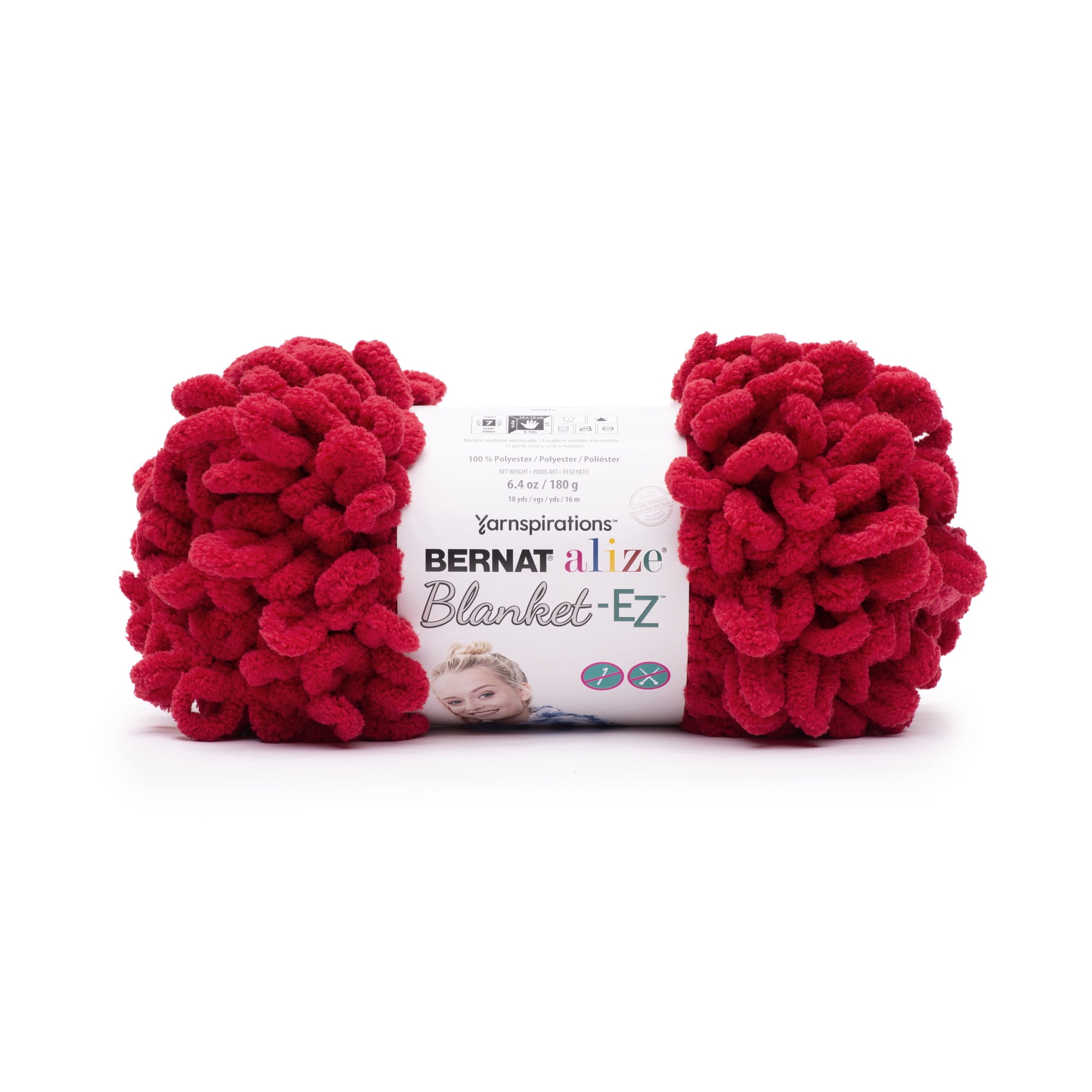 Bernat® Alize Blanket™ #7 Jumbo Polyester Yarn, Crimson 6.4oz/180g 18 Yards