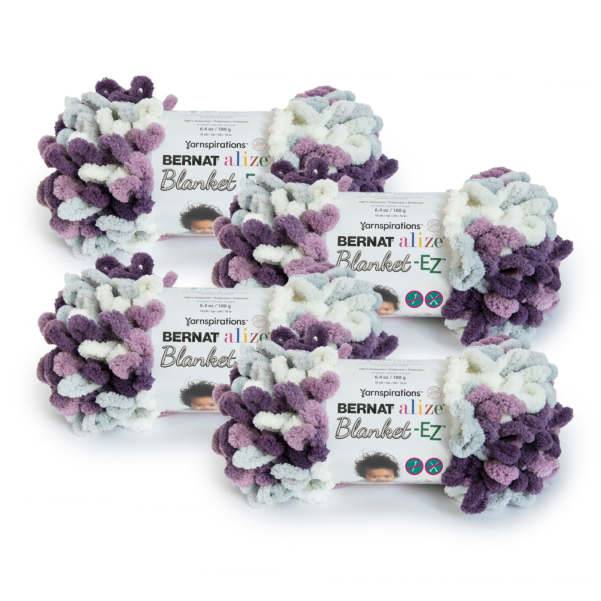 Bernat® Alize® Blanket-EZ™ #7 Jumbo Polyester Yarn, Thistle 6.4oz