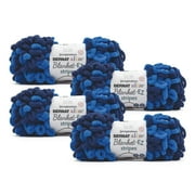 Bernat® Alize Blanket EZ Stripes™ #7 Jumbo Polyester Yarn, Ocean 6.3oz/180g, 18 Yards (4 Pack)