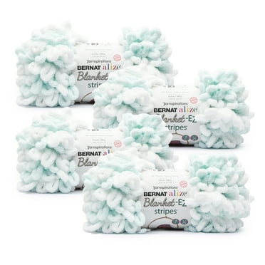 Bernat® Alize Blanket EZ Stripes™ #7 Jumbo Polyester Yarn, Peppermint 6.3oz/180g, 18 Yards (4 Pack)
